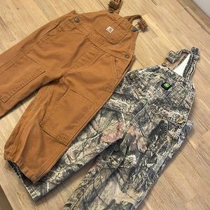 Carhartt and John Deere 2T bibs